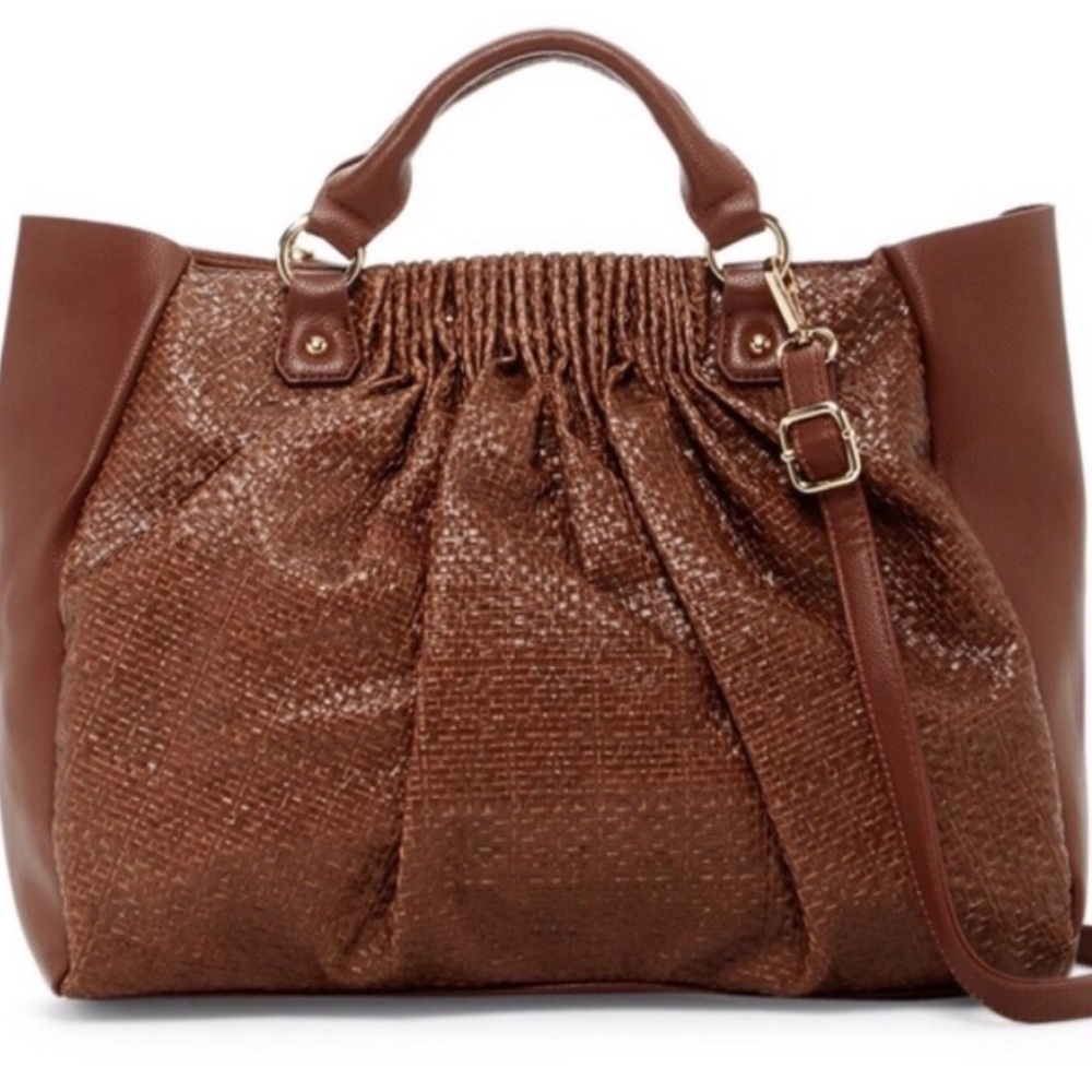 Stylish Brown Tote With Shoulder Straps